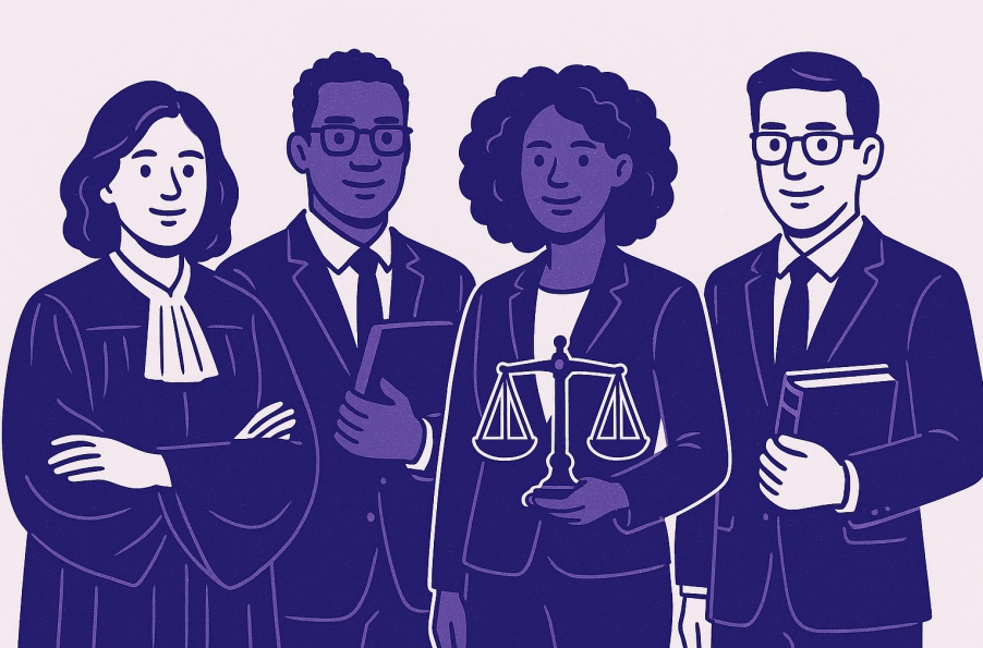 Legal professionals team illustration